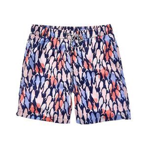 Snapper Rock Mens  Fish Frenzy Volley Board Short, Blue